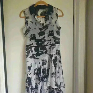 Vera Wang Dress Asymmetrical Sleeveless Dress, Built in Slip, Size XS, Semi-form